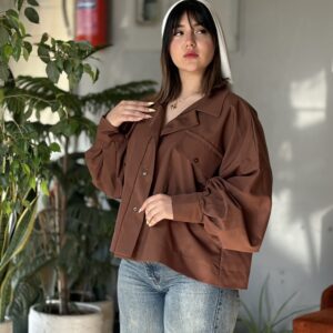 شومیز۱۴۲ شکلاتی روشن🍫
